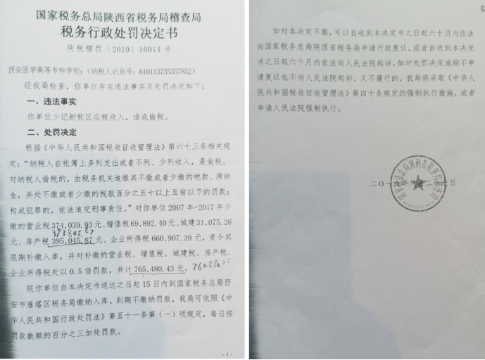 民办西安医专董事长李某被提及存在一些有待核实的合规相关情况(图6)